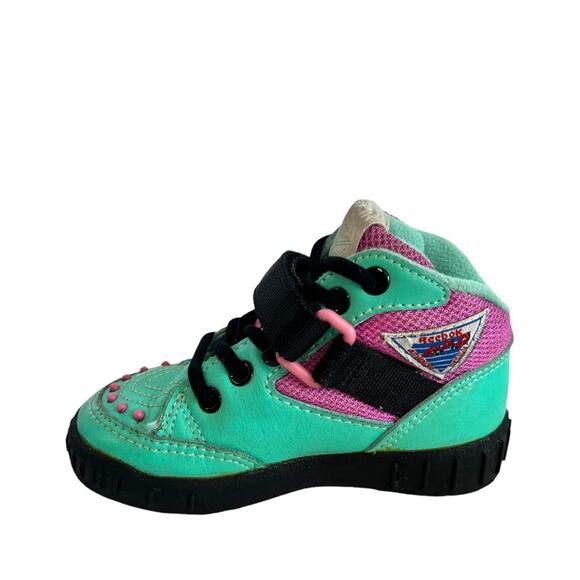 Reebok Vintage Sneaker RAD Skateboard BMX Green 80s Kids Size US 8.5 Rare Retro - Picture 3 of 15